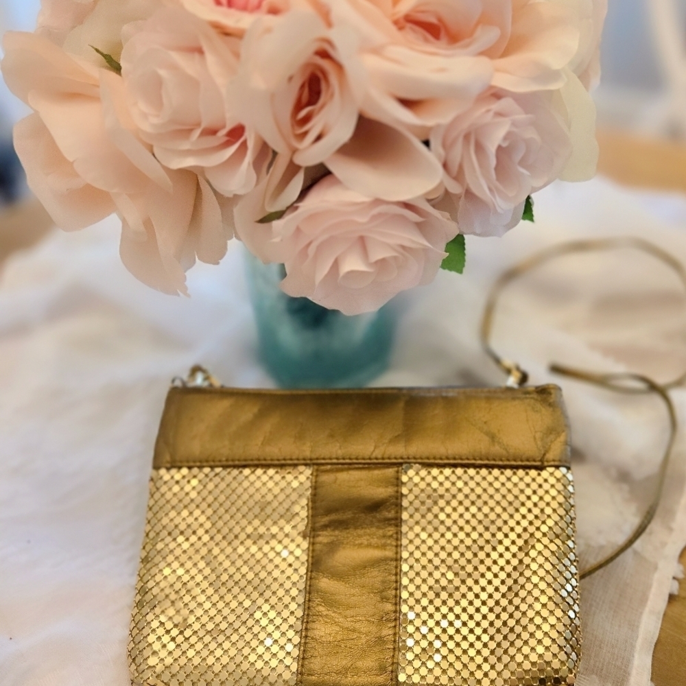 Vintage Y&S Handbags Gold Crossbody Bag STUNNING